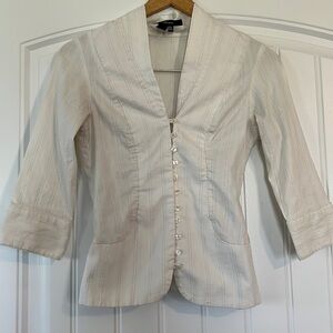 Zara Basic Fitted Bodice Bouse Size M
